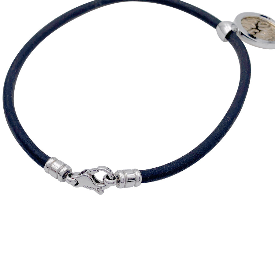 Bulgari pendant, "Tondo Fire", steel, yellow gold.