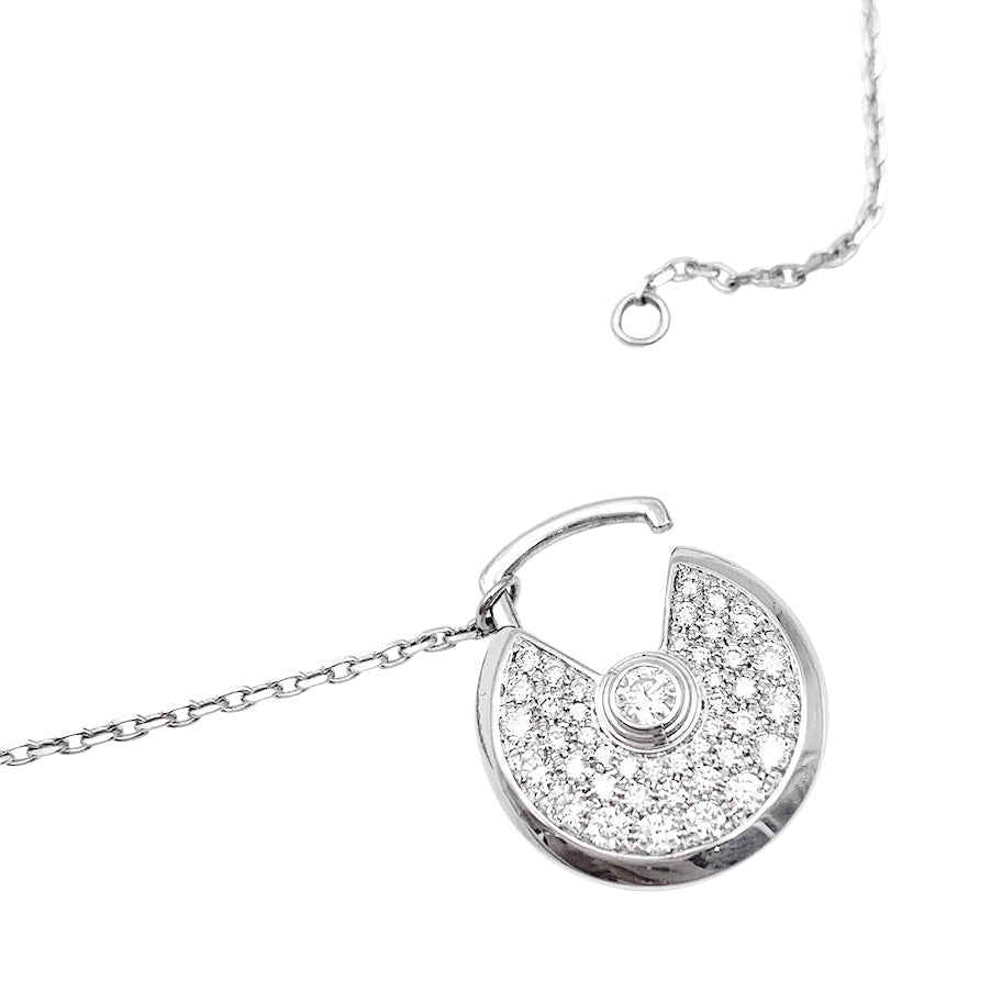 Cartier necklace, "Amulet", white gold, diamonds.