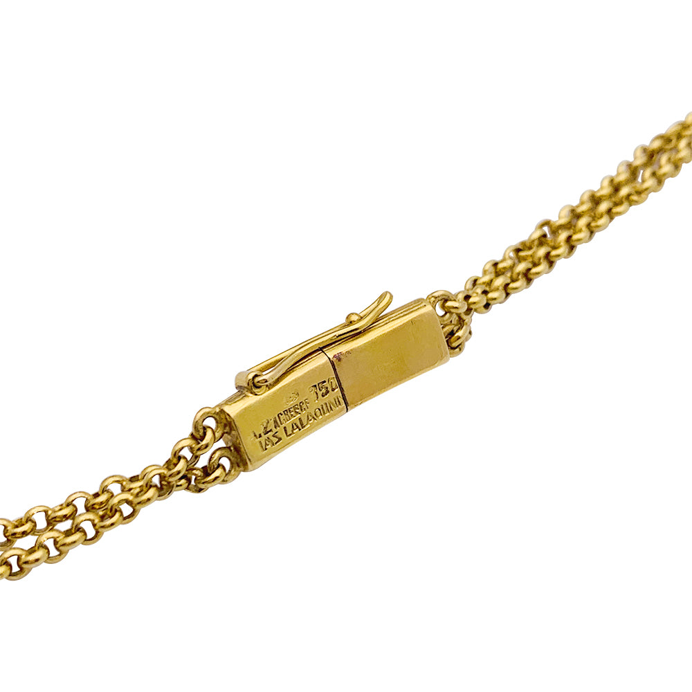 Vintage Lalaounis necklace, "The Shield of Achilles", yellow gold, rock crystal.