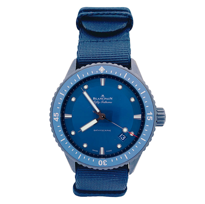Blancpain diving watch, “Fifty Fathoms Bathyscaphe”, ceramic.