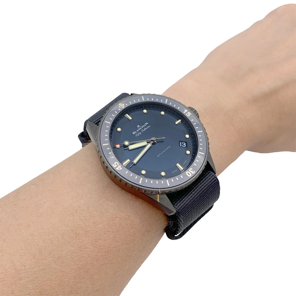 Blancpain diving watch, “Fifty Fathoms Bathyscaphe”, ceramic.