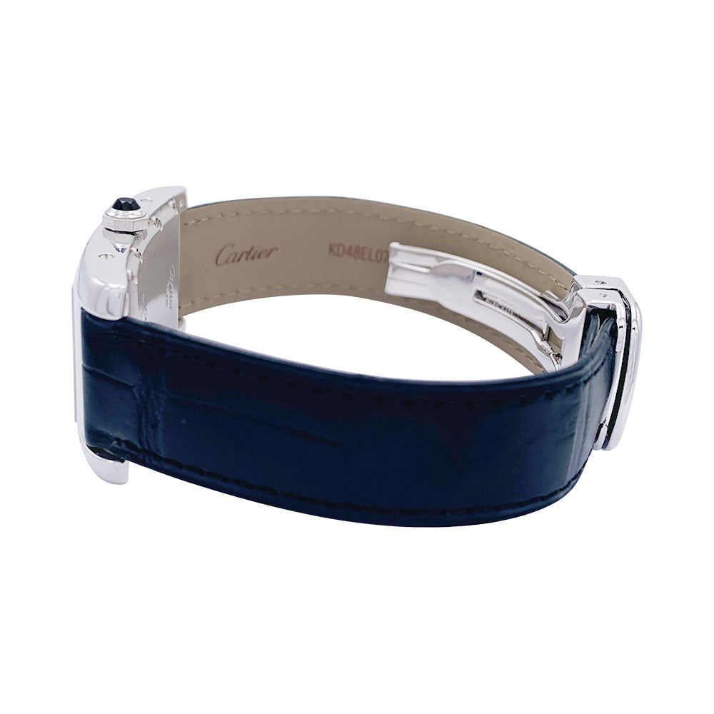 Cartier watch, "Tank Américaine", white gold.