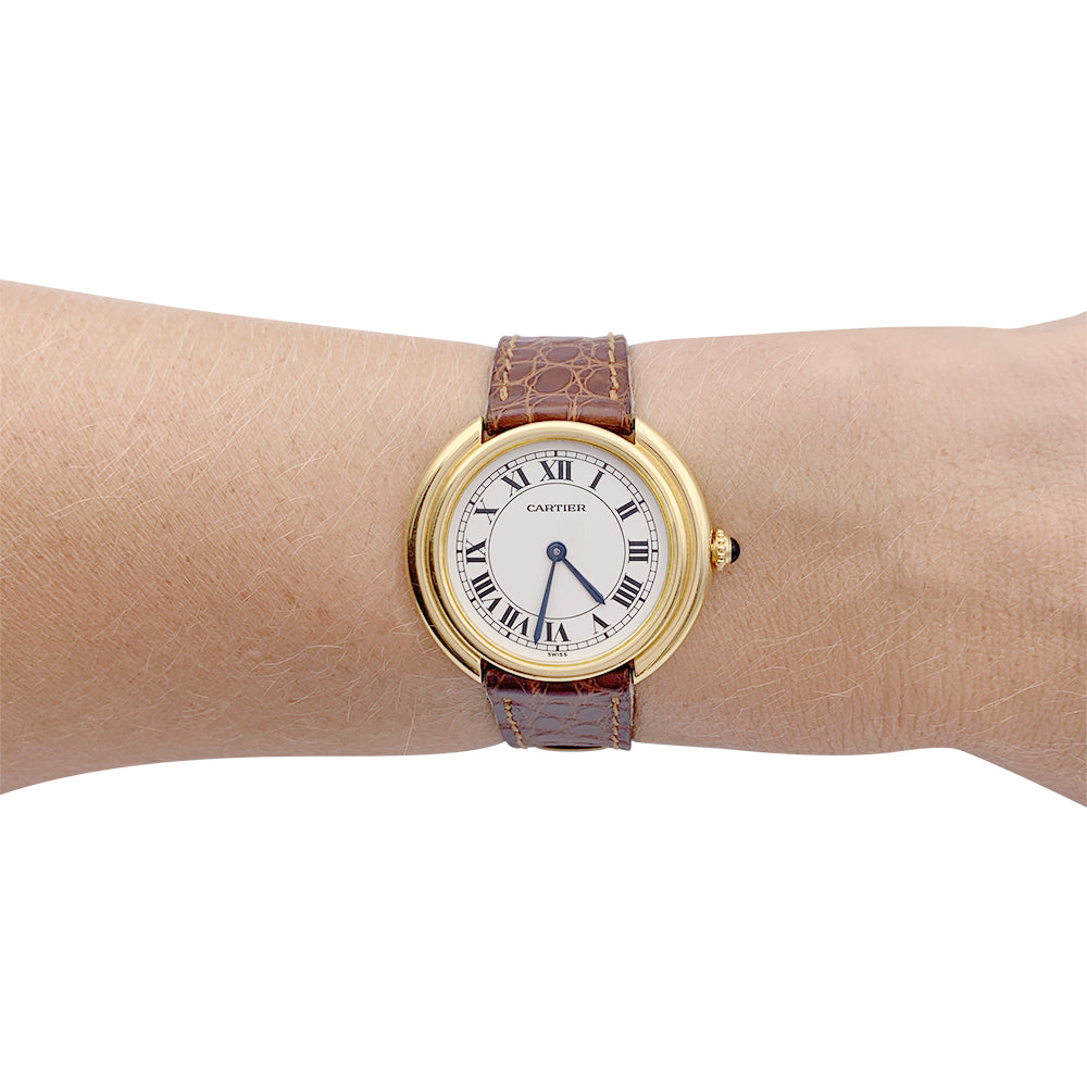 Cartier watch, "Vendôme", yellow gold.