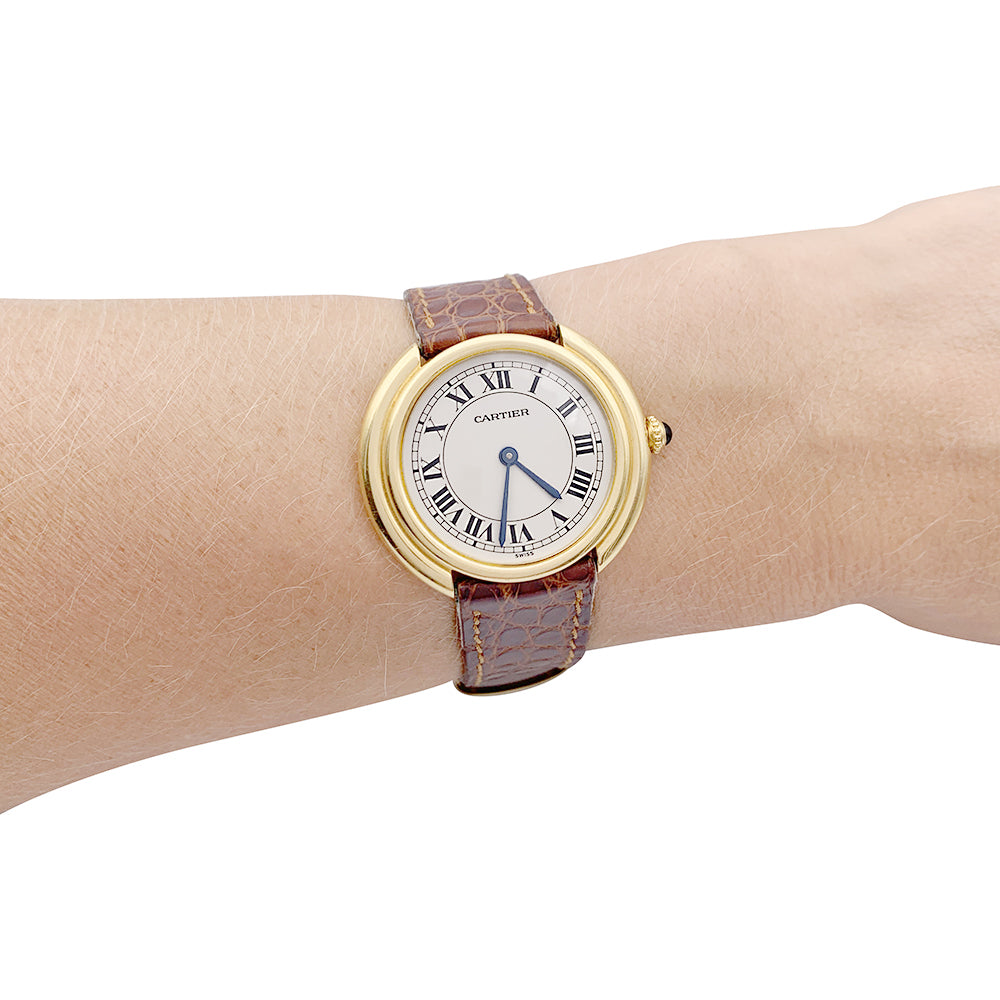 Cartier watch, "Vendôme", yellow gold.