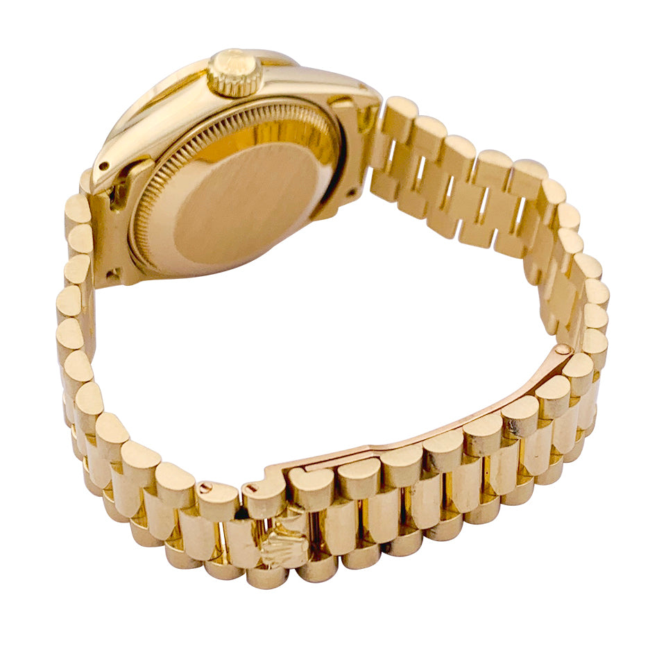 Rolex watch, "Oyster Perpetual Datejust", yellow gold, diamonds.