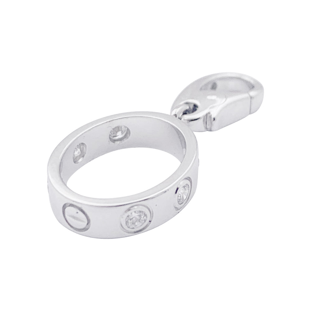 Cartier "Love" pendant, white gold, diamonds.