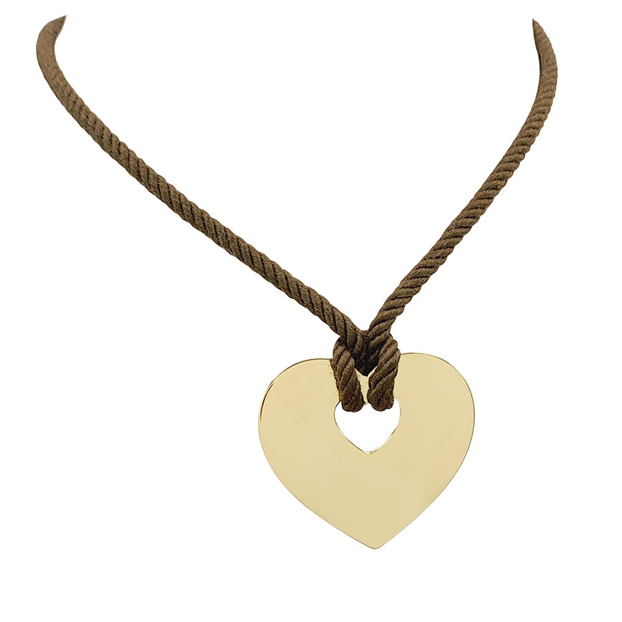 Poiray pendant, "Secret Heart", yellow gold.
