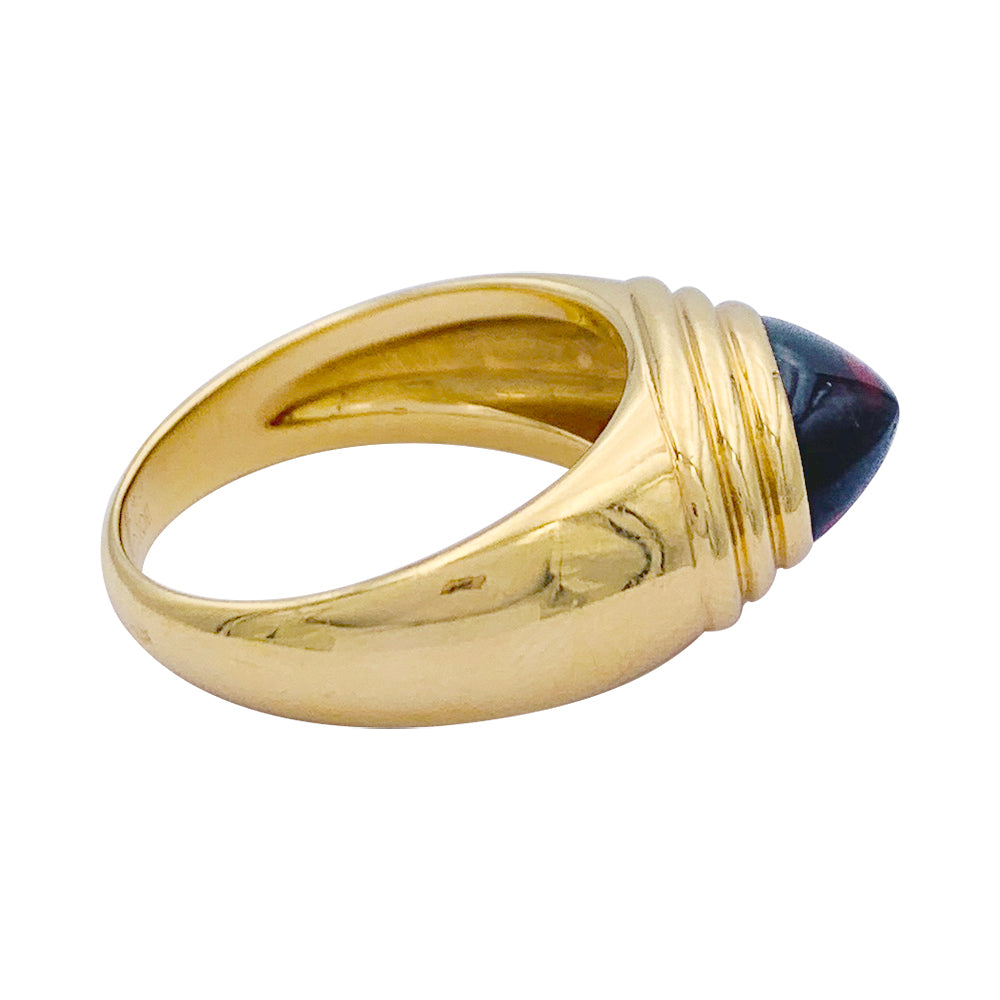 Bague Boucheron,"Jaïpur", or jaune, grenat.