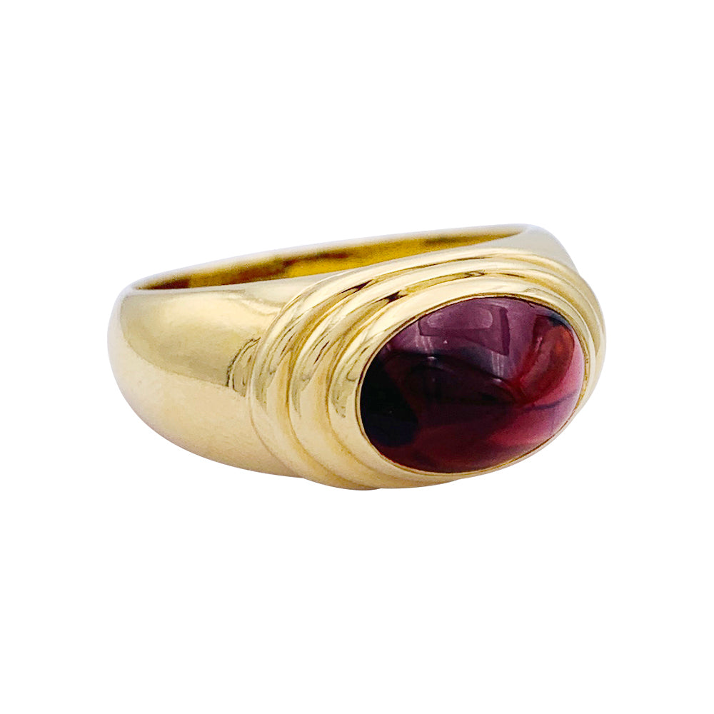 Bague Boucheron,"Jaïpur", or jaune, grenat.