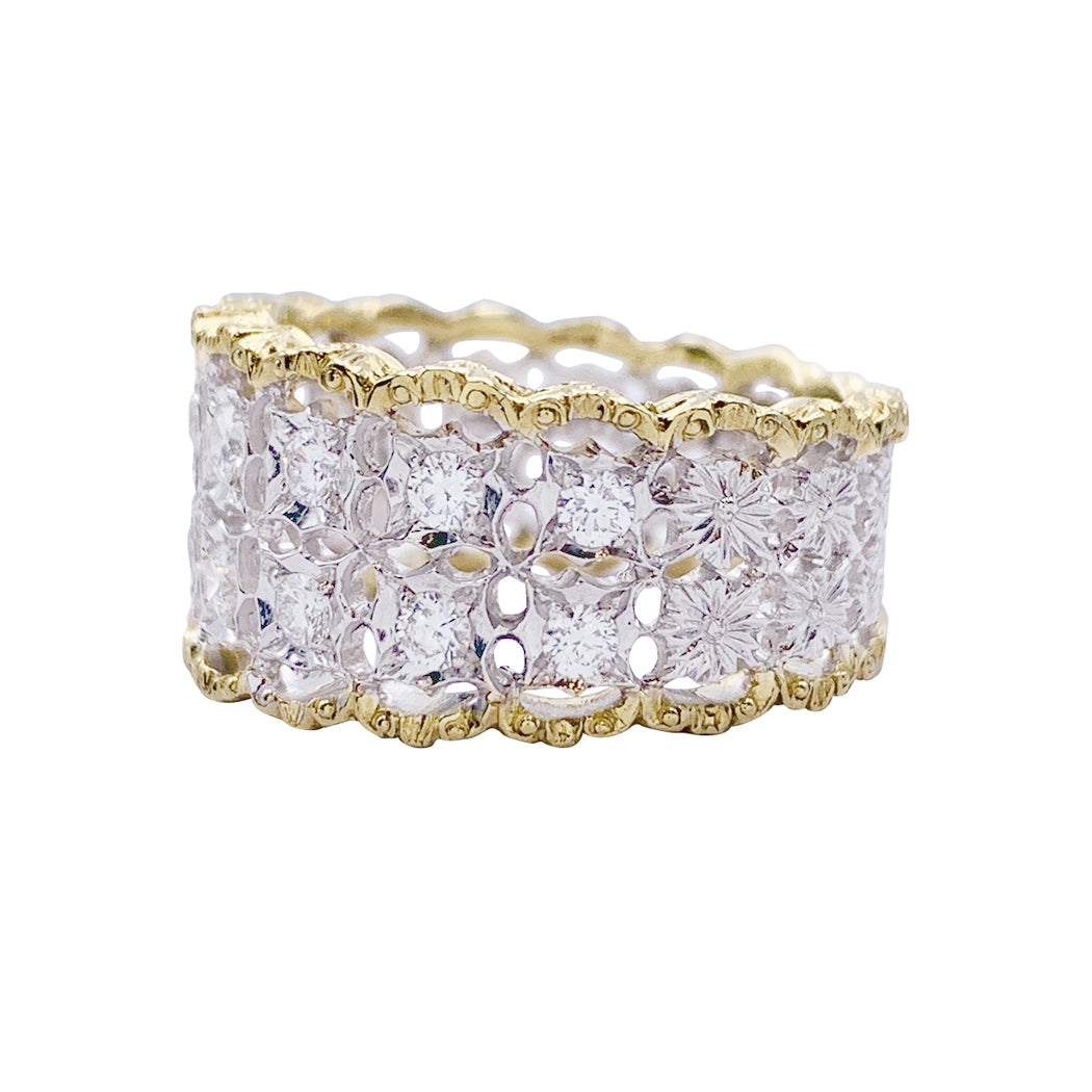 M.Buccellati two-tone gold and diamond ring