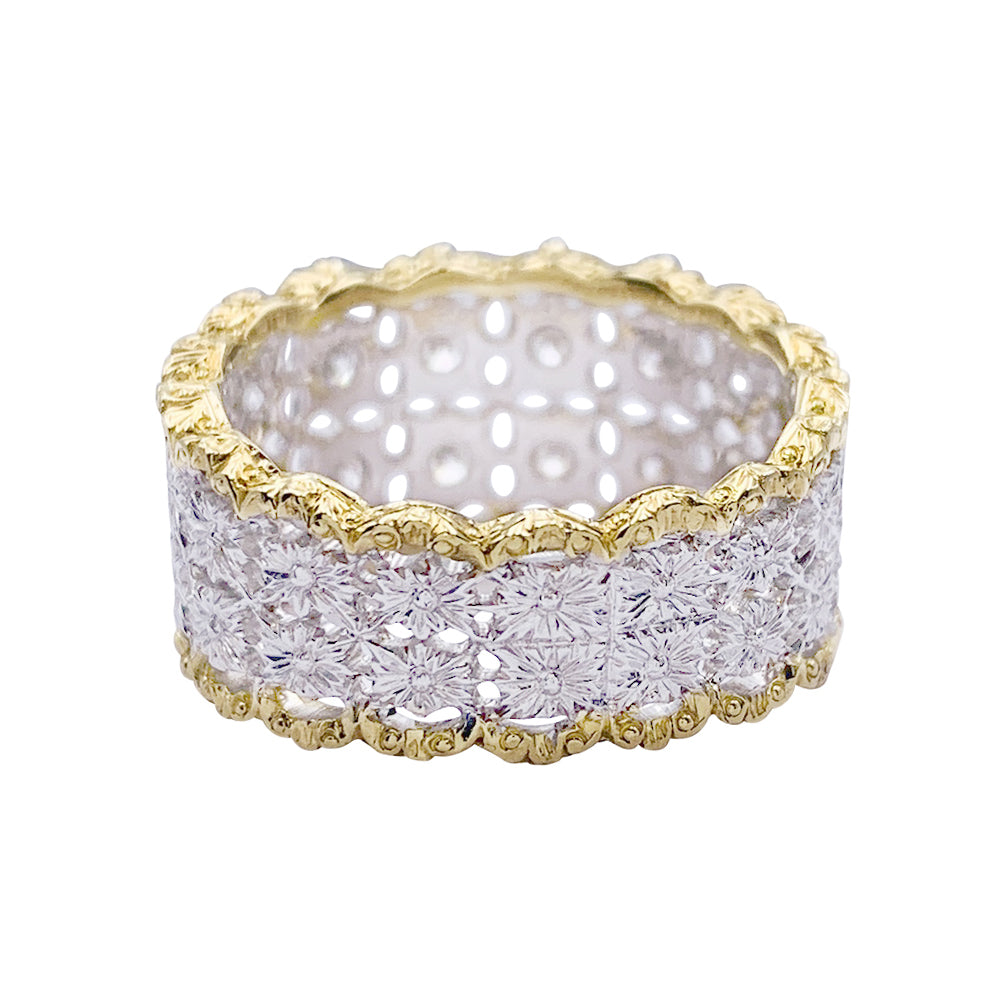 M.Buccellati two-tone gold and diamond ring