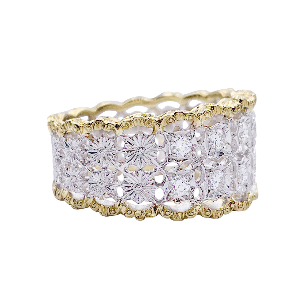 M.Buccellati two-tone gold and diamond ring