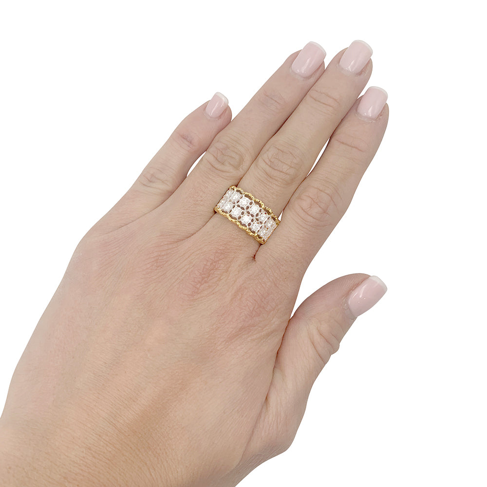 M.Buccellati two-tone gold and diamond ring