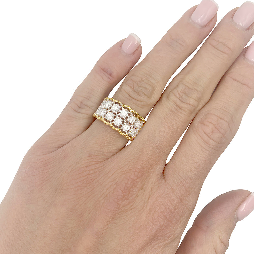 M.Buccellati two-tone gold and diamond ring