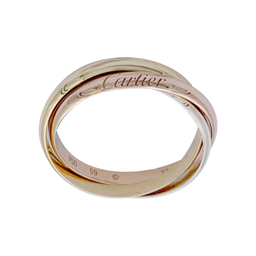 Cartier ring, "Trinity", three golds, small model.