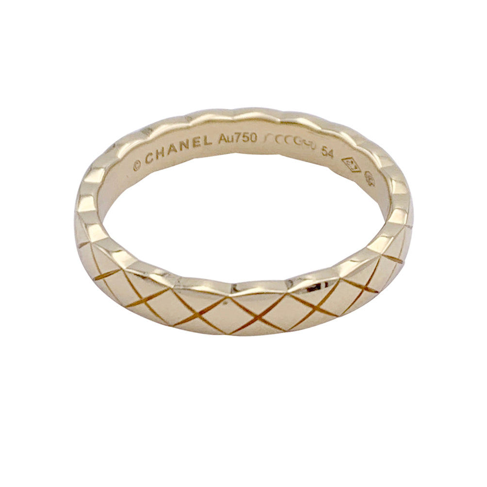 Bague alliance Chanel, "Coco Crush", or jaune.