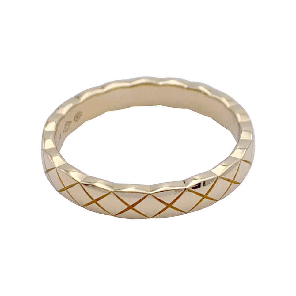 Bague alliance Chanel, "Coco Crush", or jaune.