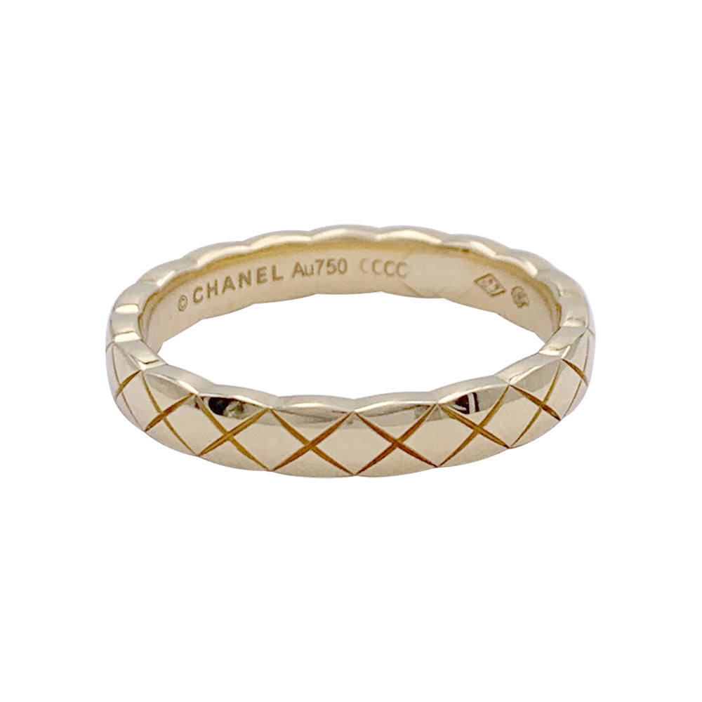 Bague alliance Chanel, "Coco Crush", or jaune.