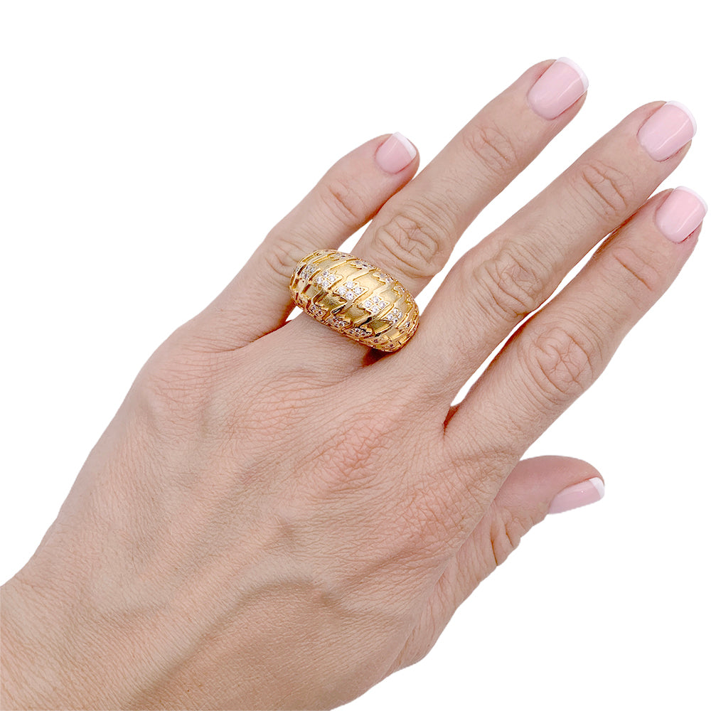 Dior ring, "Poulette", yellow gold, diamonds.