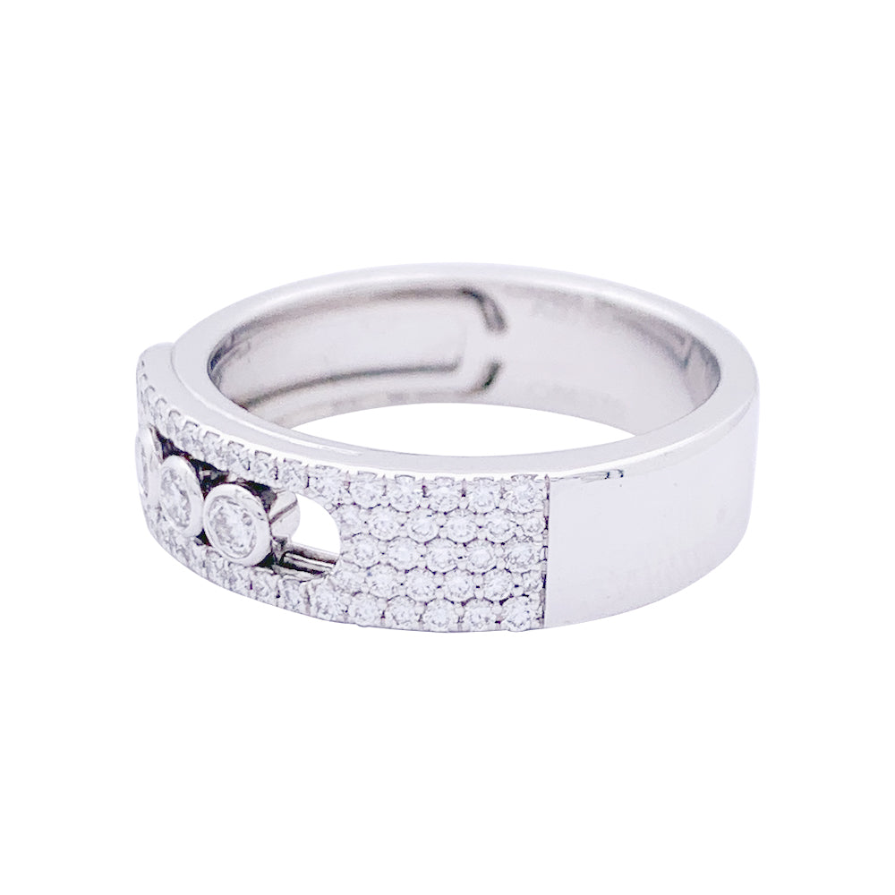 Messika ring, "Move Noa Pavée", white gold and diamonds.