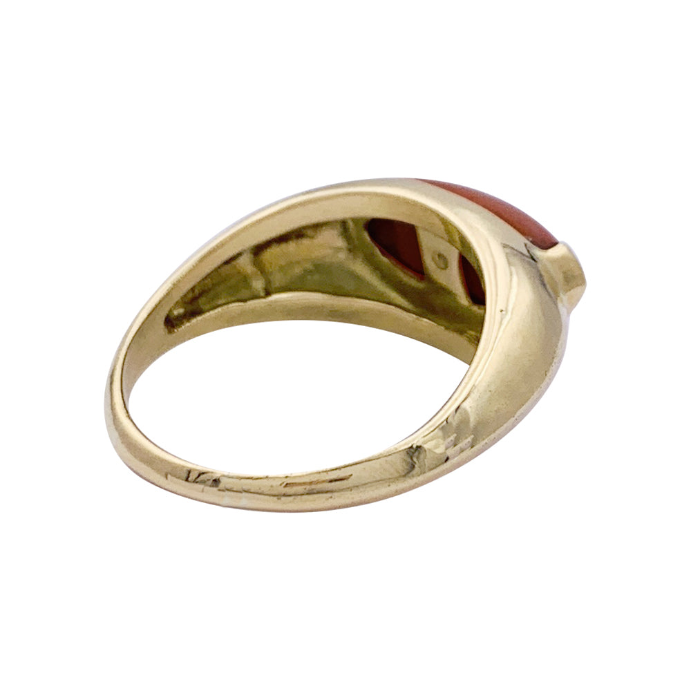 OJPerrin ring, yellow gold, coral.