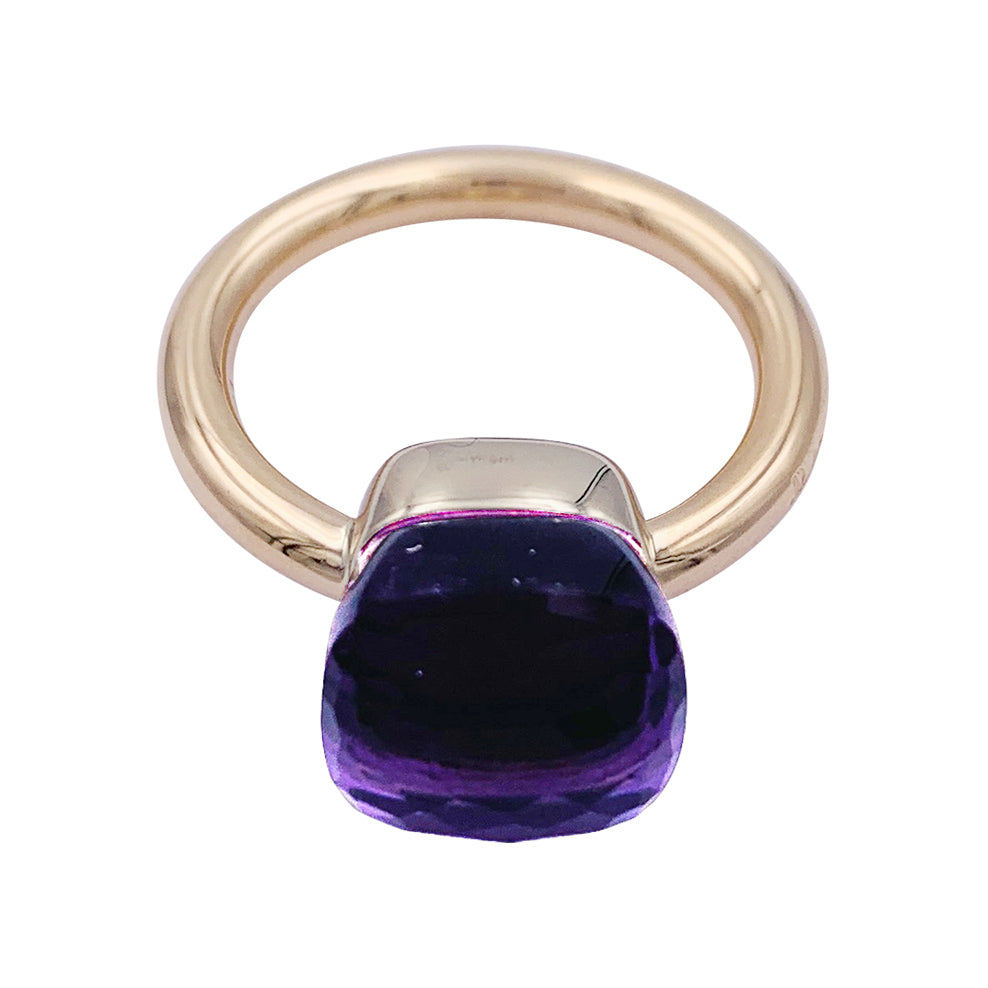Pomellato ring, "Nudo Classic" collection, rose gold and amethyst.