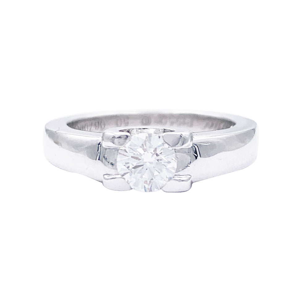 Cartier solitaire ring, "Louis Cartier", platinum, diamond.