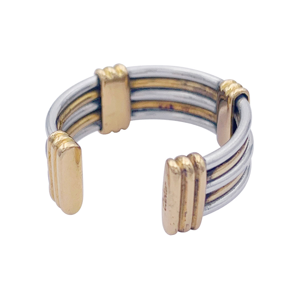 Bague Cartier or jaune et acier.