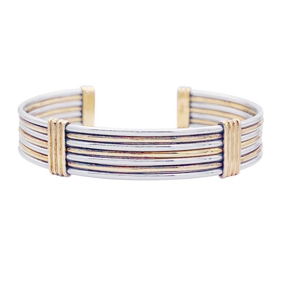 Cartier bracelet in yellow gold and steel.