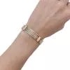 Cartier bracelet in yellow gold and steel.