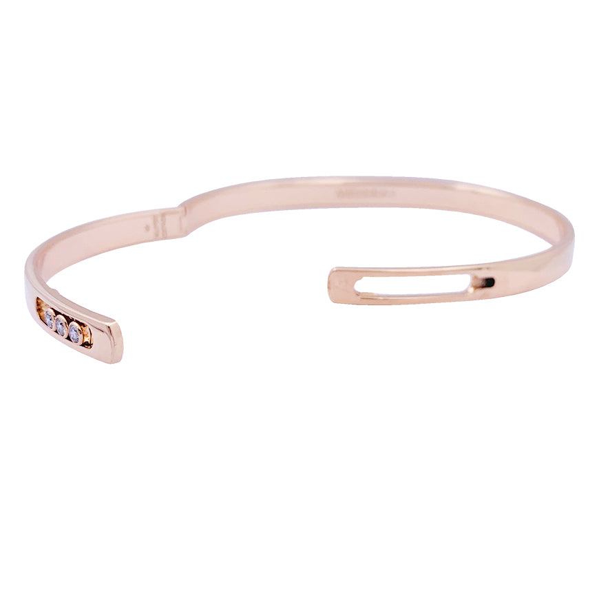 Messika bracelet, "Bangle Move Noa", rose gold and diamonds.