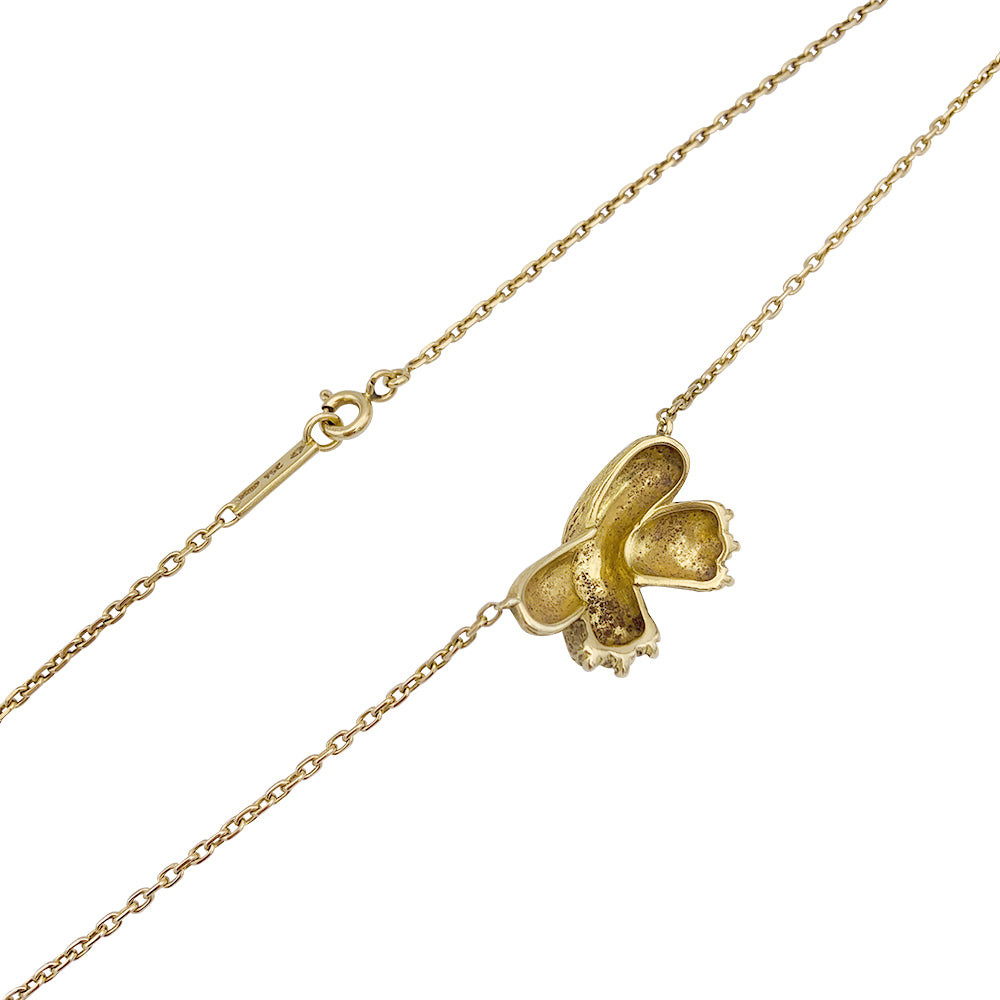 Fred necklace, “Ombre Féline”, yellow gold, enamel.