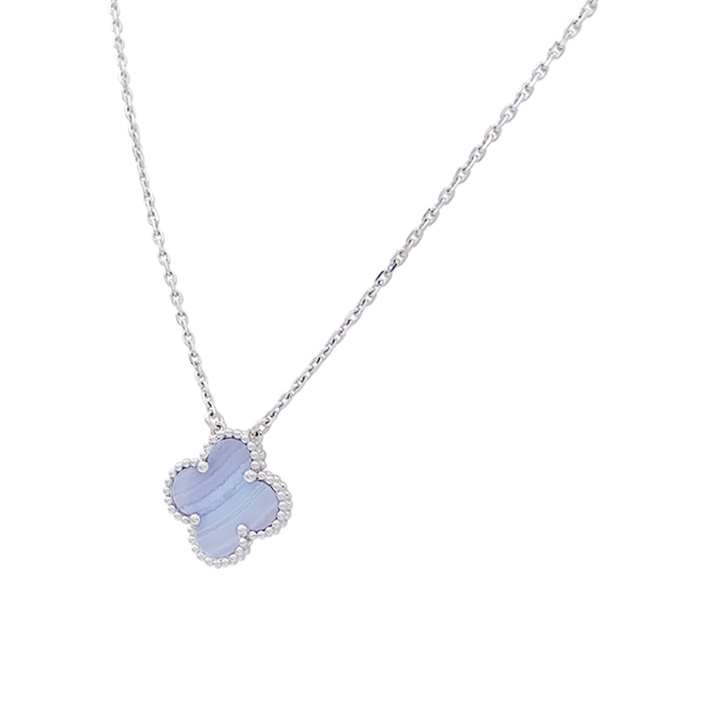 Van Cleef &amp; Arpels necklace, "Vintage Alhambra", white gold, chalcedony.