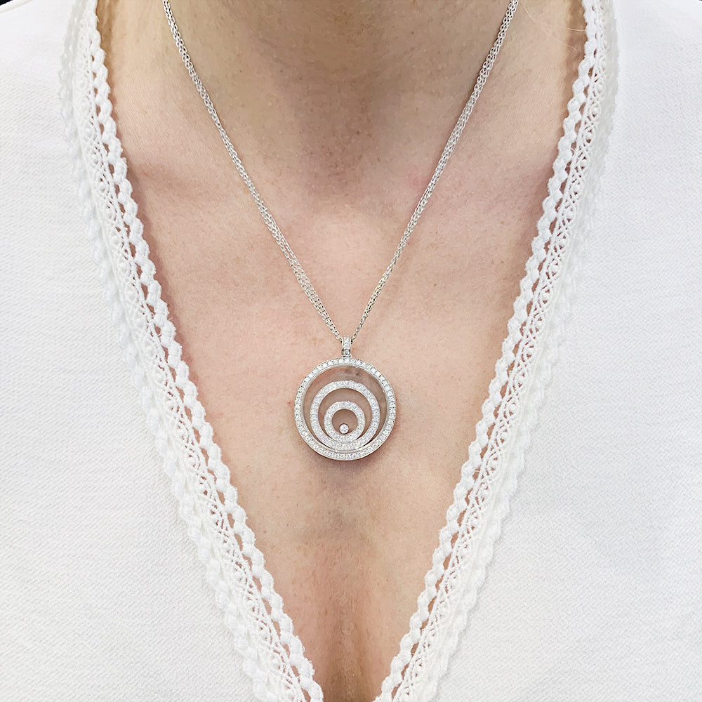 Chopard necklace, "Happy Spirit", white gold, diamonds.