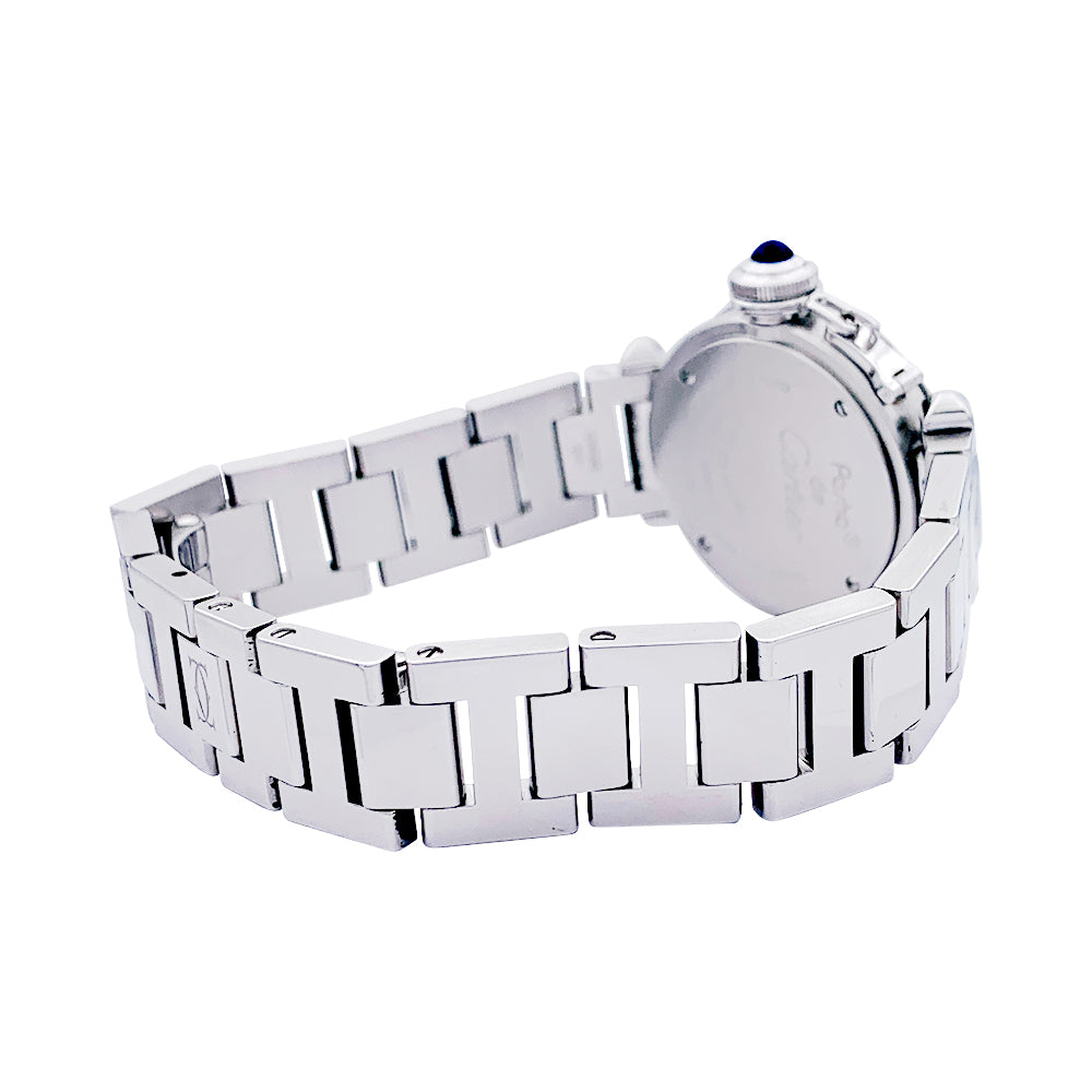 Cartier watch, "Miss Pasha", in steel.