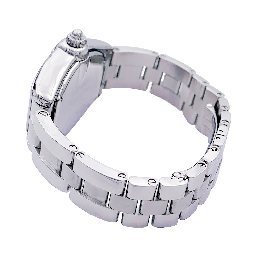Cartier watch, "Roadster", steel on steel.
