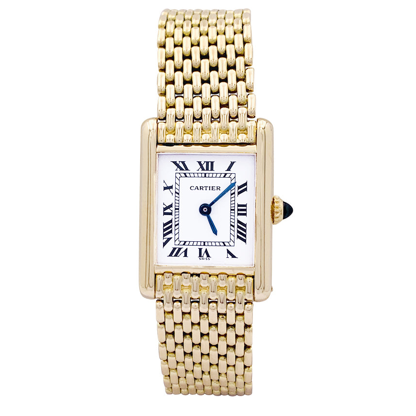 Cartier watch, "Tank Louis Cartier", yellow gold.