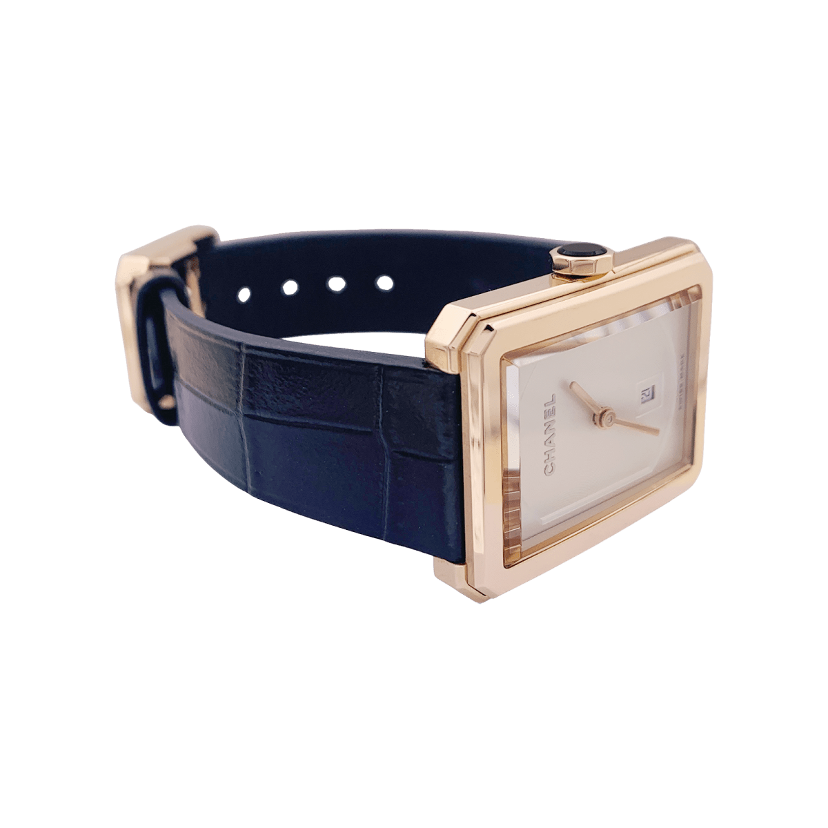 Montre Chanel, "Boy - Friend" moyen modèle, en or beige. - Maison Eloe