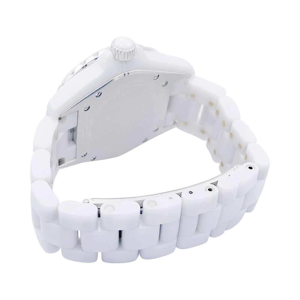 Chanel automatic watch, "J12", white ceramic.