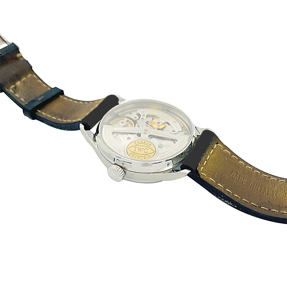 IWC watch, "Portuguese Automatic", steel, leather.