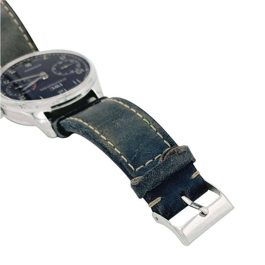 IWC watch, "Portuguese Automatic", steel, leather.