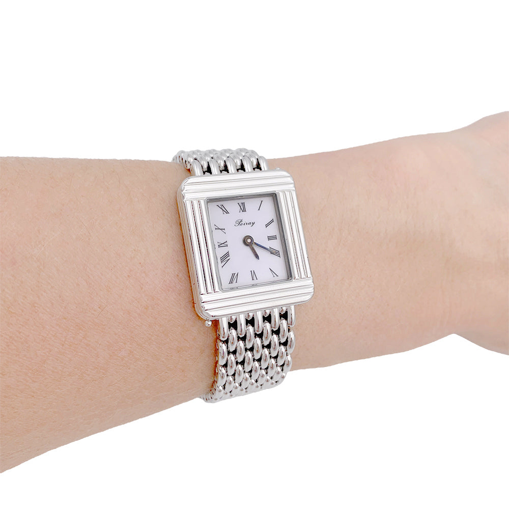Poiray watch, "Ma Première", steel.