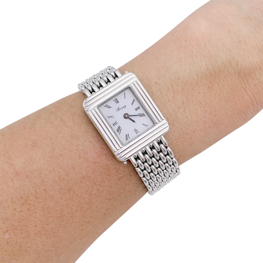 Poiray watch, "Ma Première", steel.