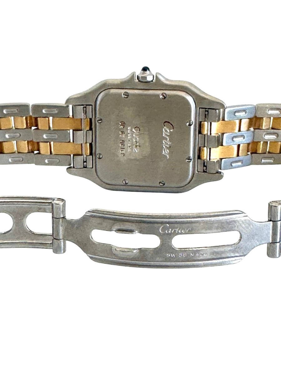 Montre Panthère Cartier Or et Acier Full Set Vintage - Maison Eloe