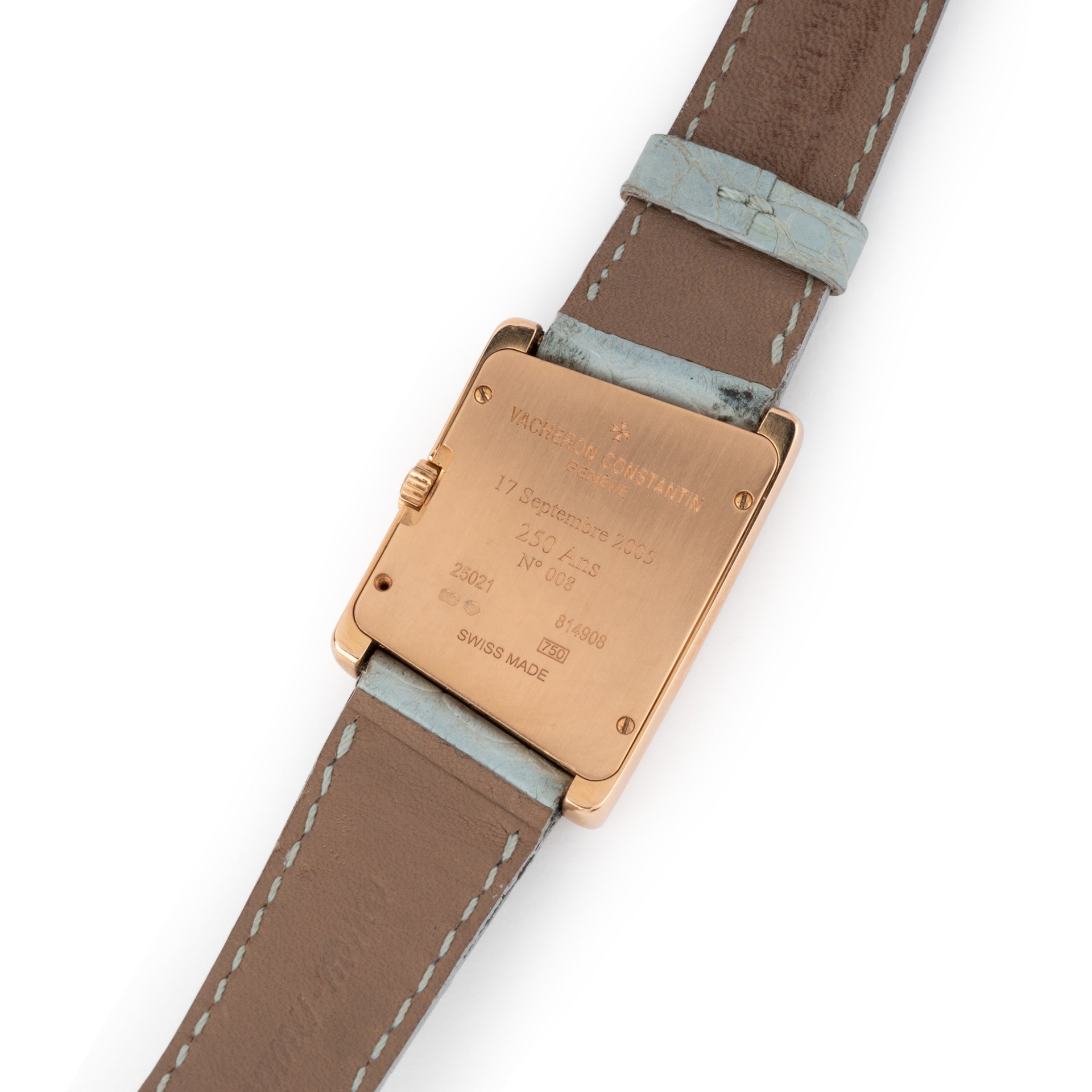 Vacheron Constantin watch in pink gold, limited series of 250 pieces.