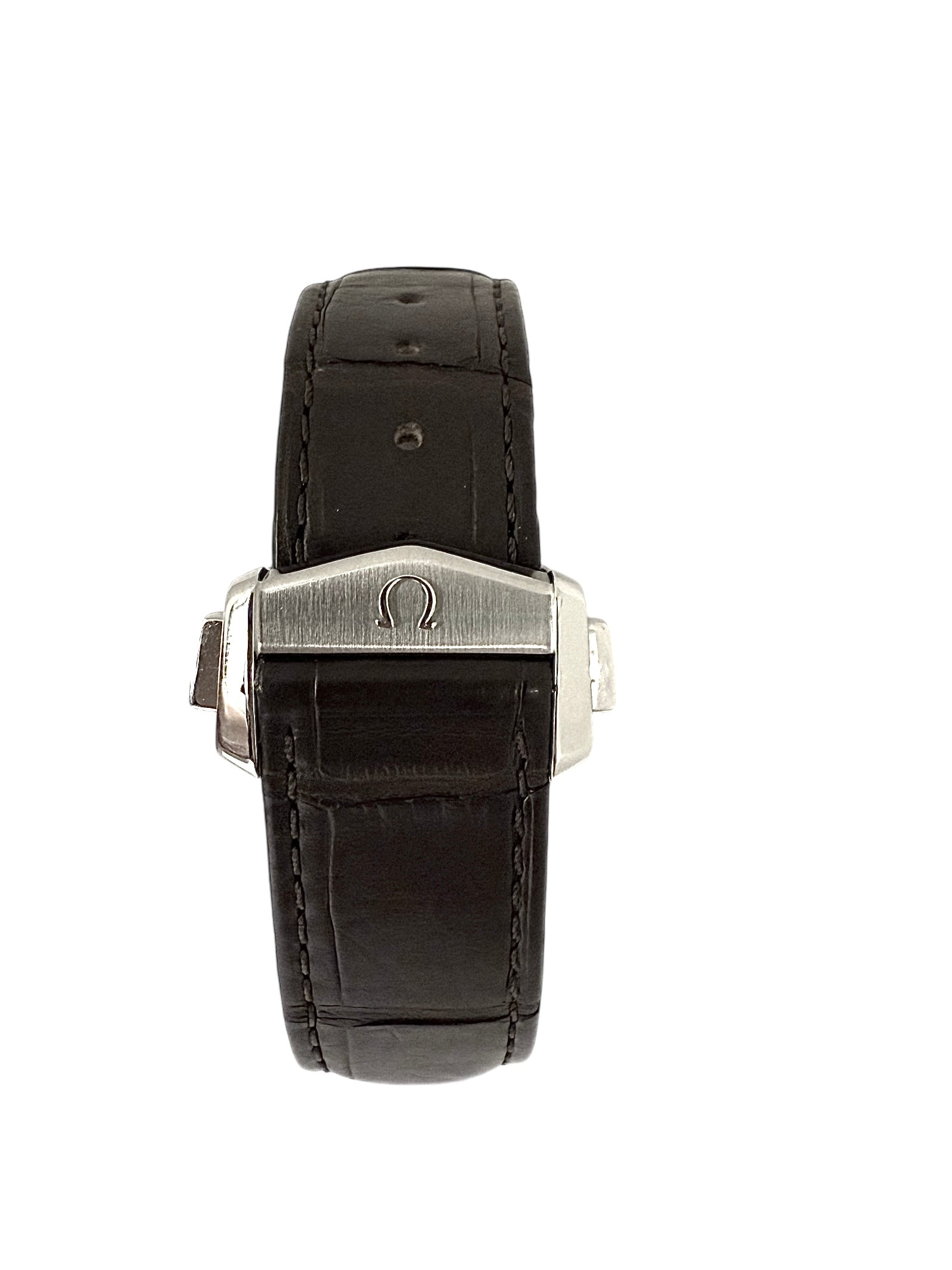 Omega De Ville watch in steel on leather, full set