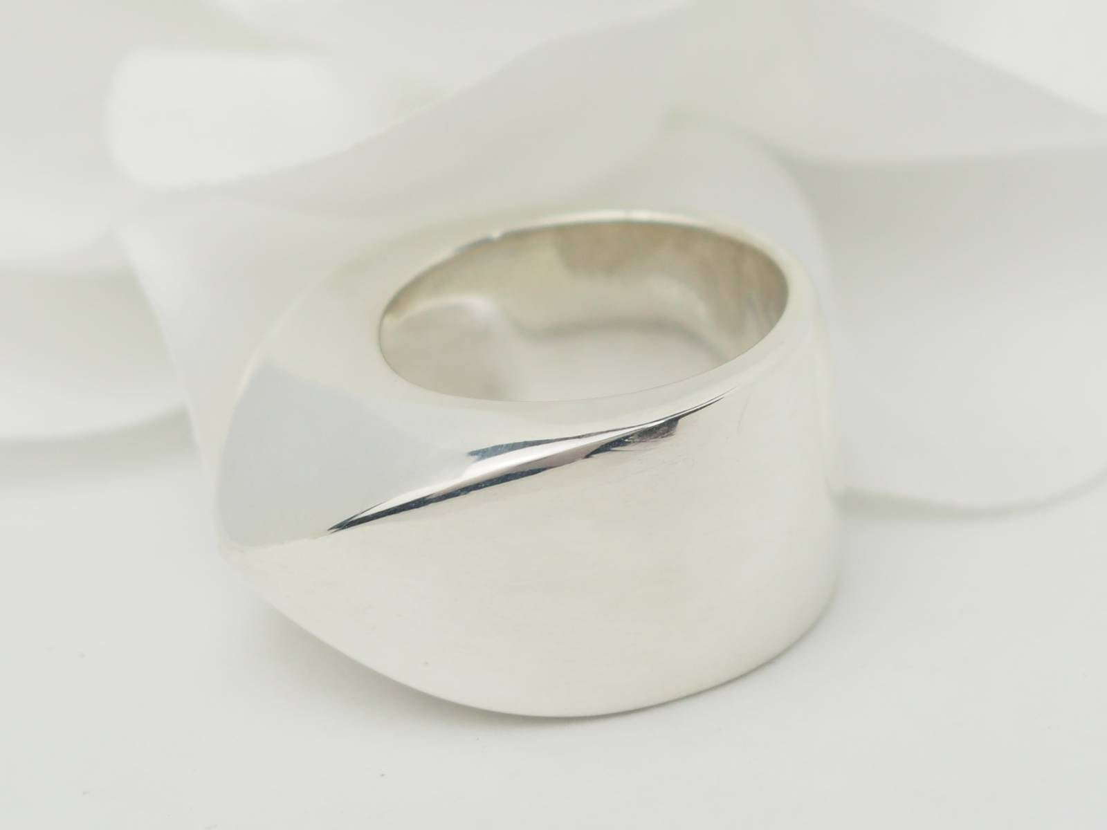 Bague Hermès vintage Palmyre en argent