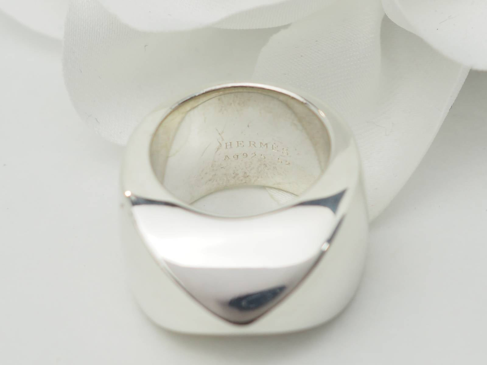 Bague Hermès vintage Palmyre en argent