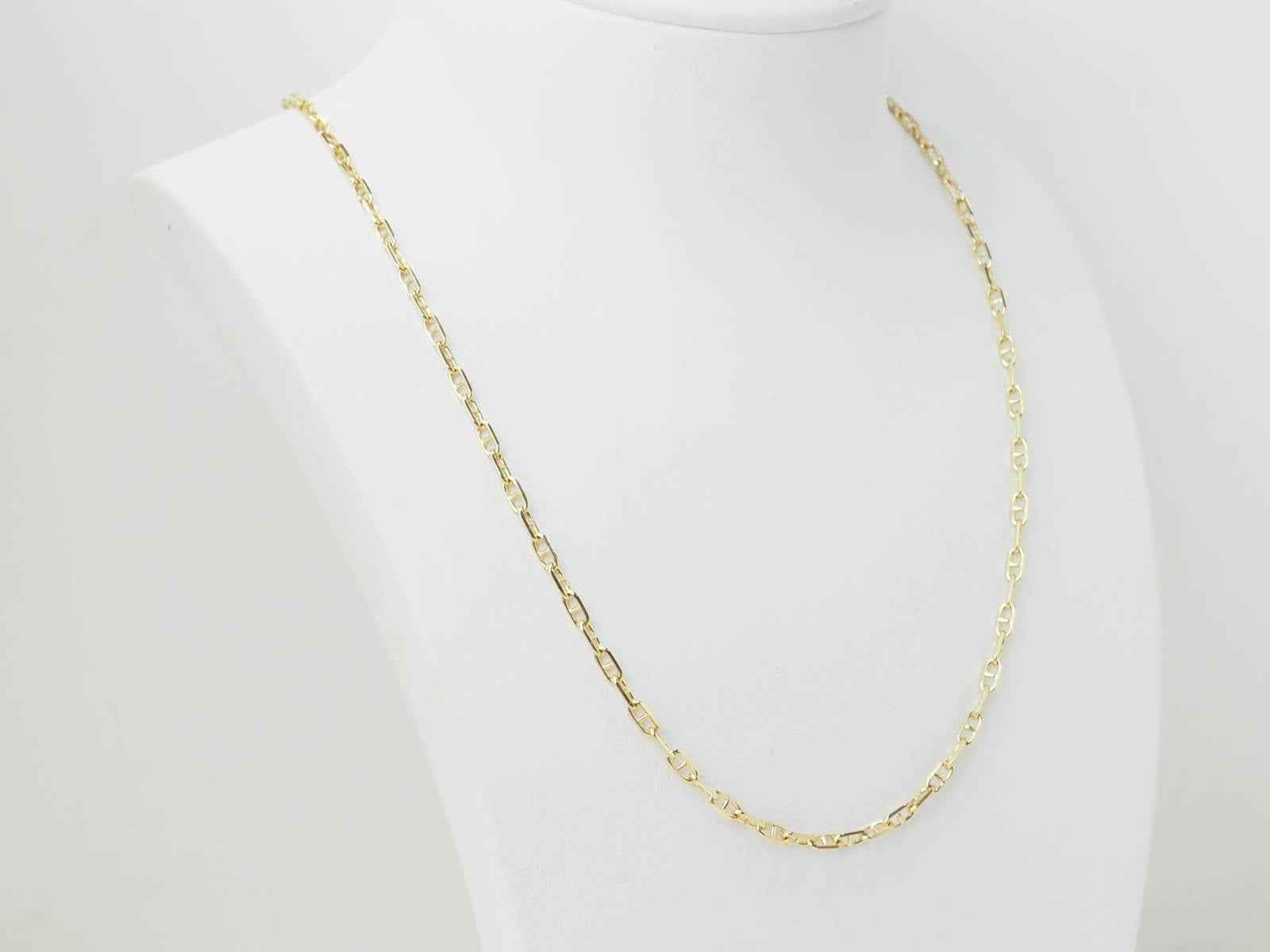 Collier maille marine en or jaune