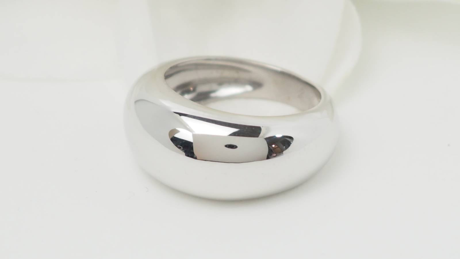 Bague jonc en or blanc